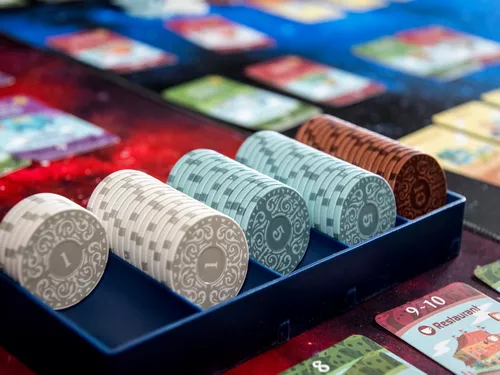 Jetons de poker pour jouer à Minivilles